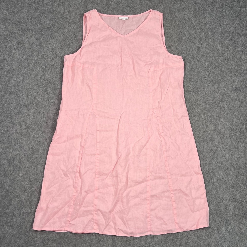 J. Jill Love Linen Baby Pink Sleeveless Mini Tank Dress Women's‎ Size Large